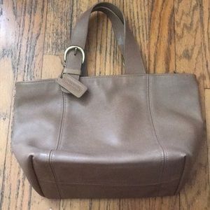 vintage 90s leather camel brown coach handbag